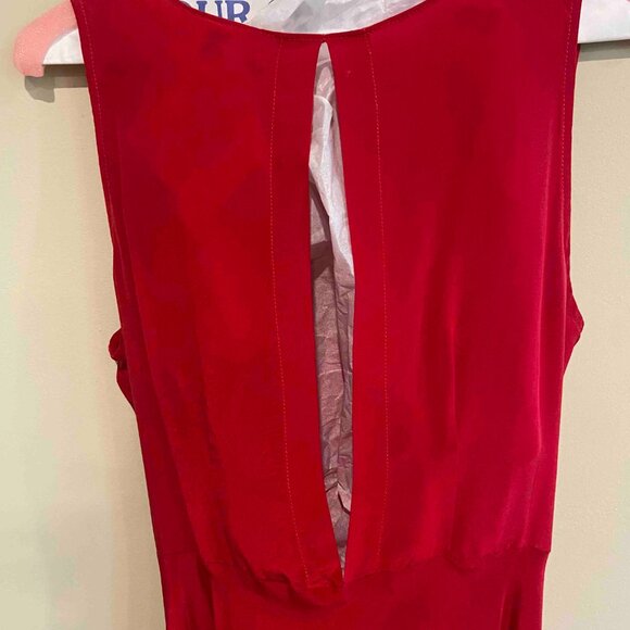 Imitation of Christ - 100% Silk Red dress - back sexy opening - size 6 - Picture 7 of 8